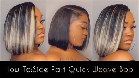 side part quick weave bob